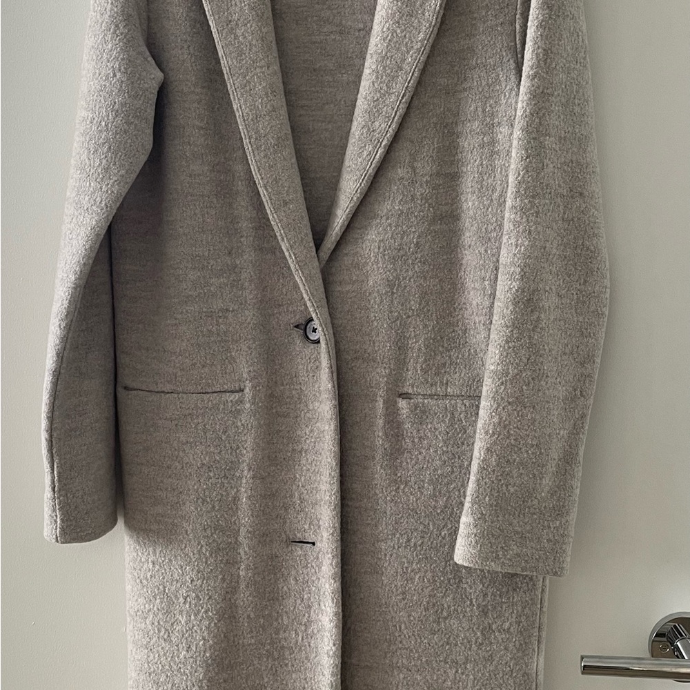 Wilfred Grey wool overcoat